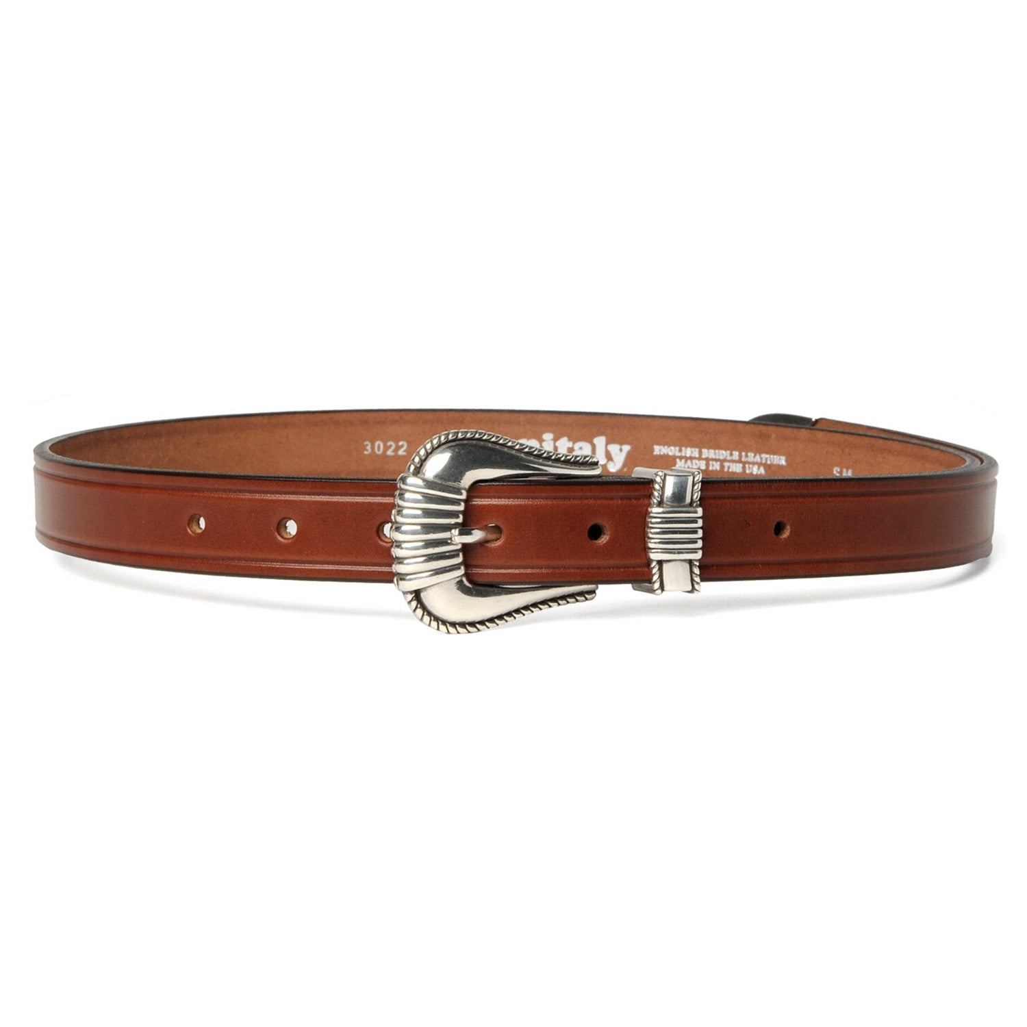Extended 1" Leather Belt with 3-pc Silver Buckle – Oakbark