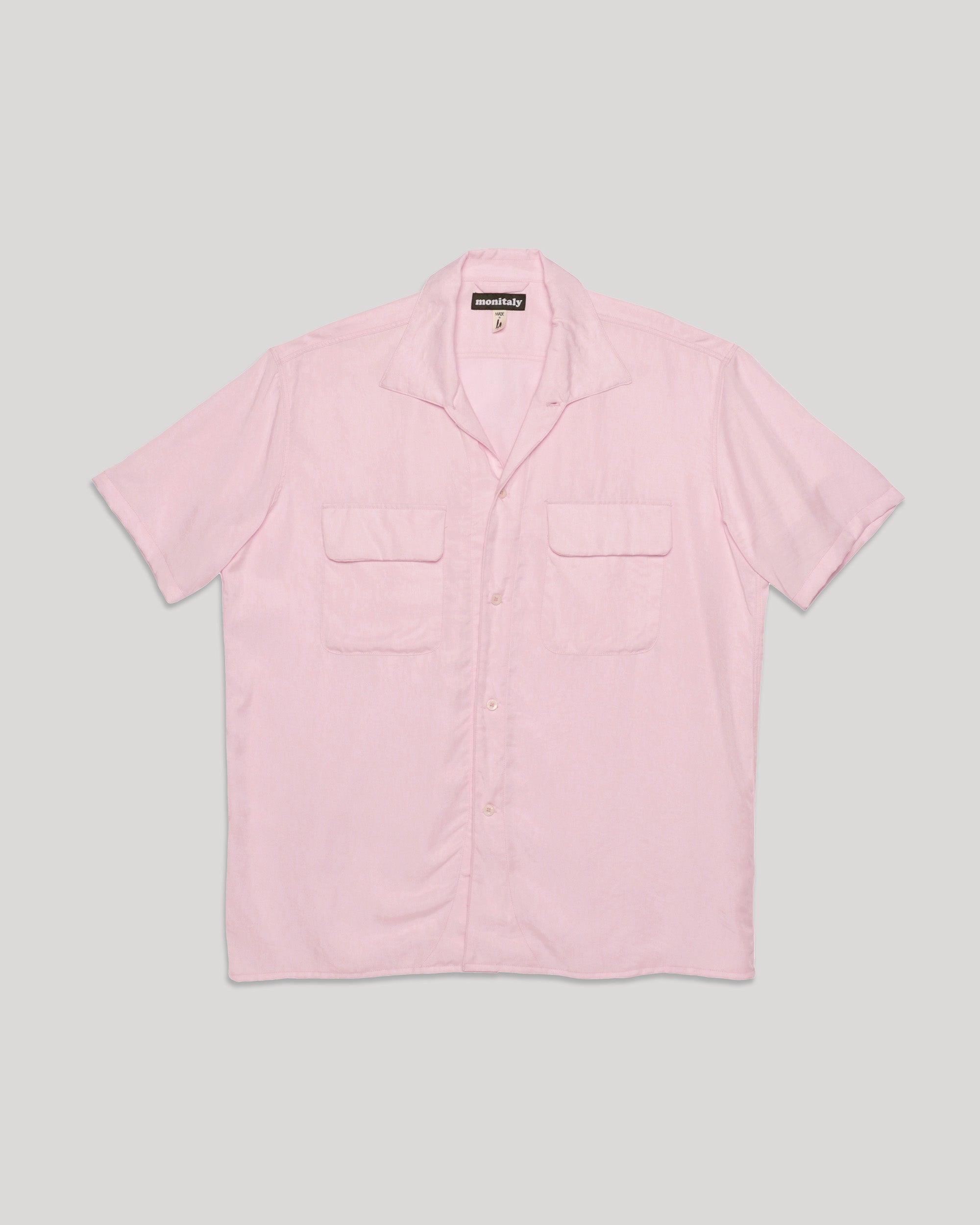 50's Milano Shirt S/S - Tencel Pink