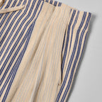Wide Drop Crotch Pants - Gunny Sack Stripe Blue