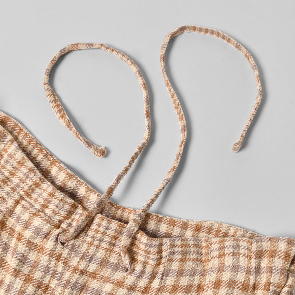 Wide Drop Crotch Pants - Nicole Plaid