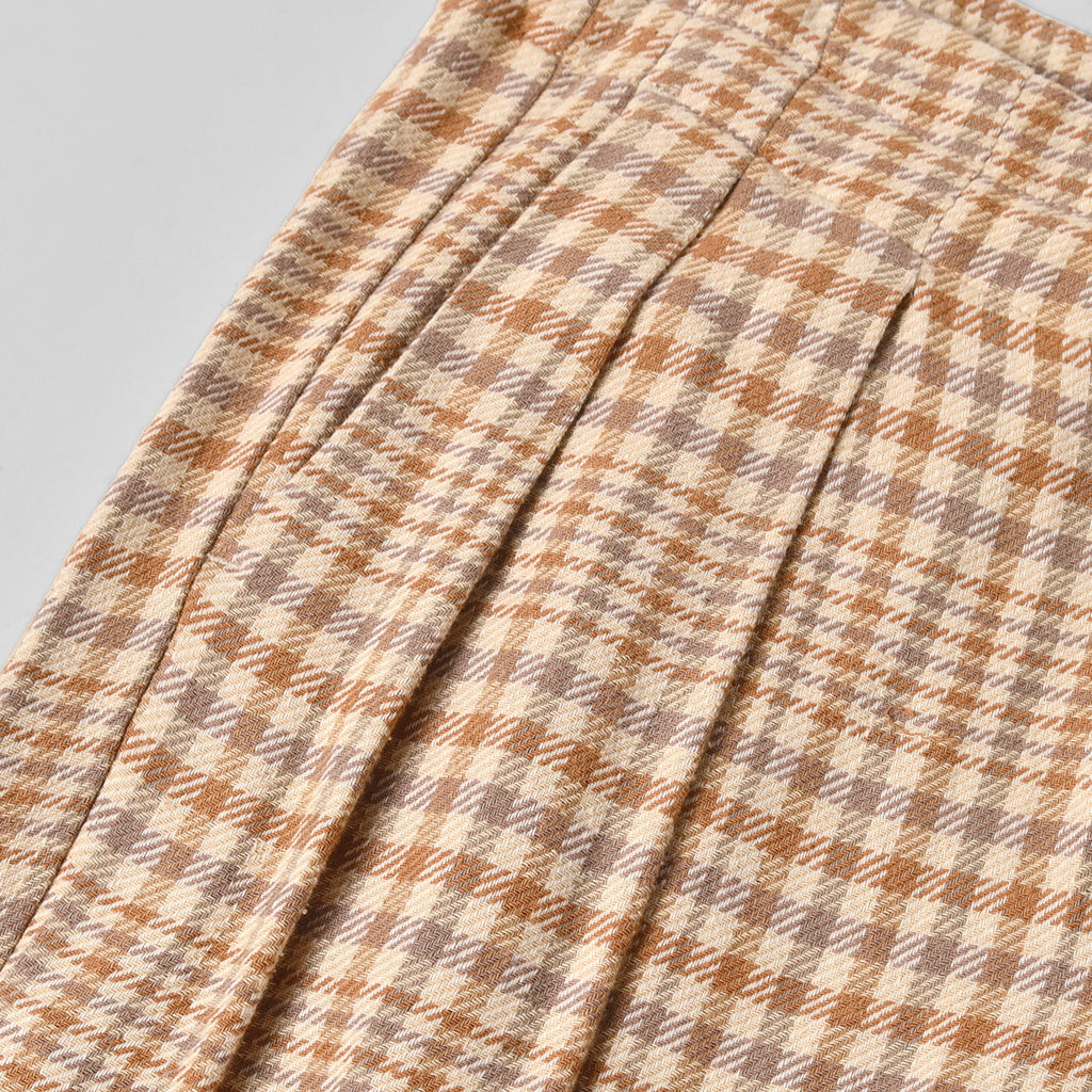 Wide Drop Crotch Pants - Nicole Plaid