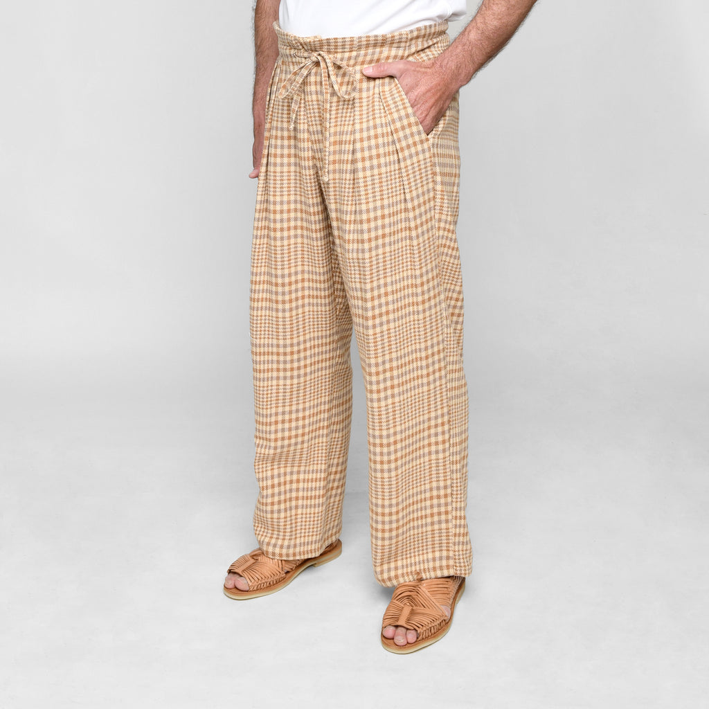 Wide Drop Crotch Pants - Nicole Plaid