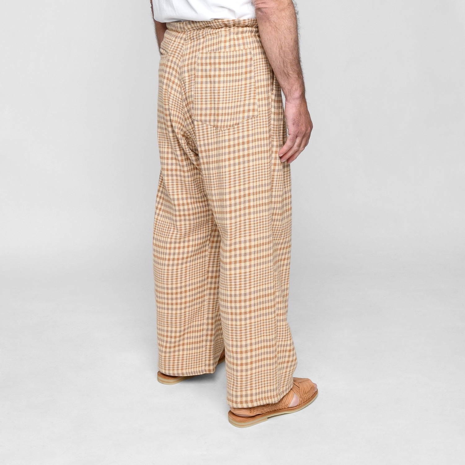 Wide Drop Crotch Pants - Nicole Plaid