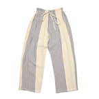 Wide Drop Crotch Pants - Gunny Sack Stripe Blue